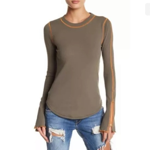 🌟NWT🌟Free People Zip It Cuff Thermal Top - Picture 5 of 15